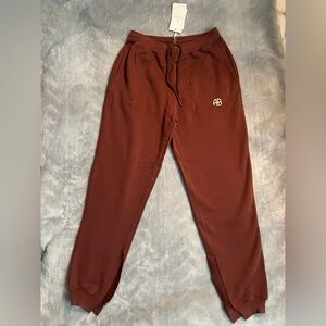 NEW Anine Bing Brown Jogger Pants with Logo
